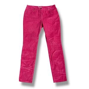 Boden Size 10 Barbie Pink Cotton Corduroy Ankle Pants Preppy Golf
